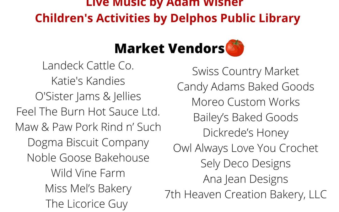 Downtown Delphos Farmers Market Opening Day